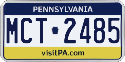 PA license plate MCT2485