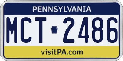 PA license plate MCT2486