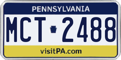 PA license plate MCT2488