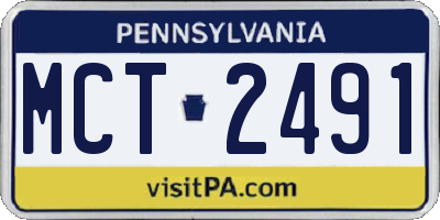 PA license plate MCT2491