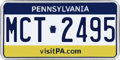 PA license plate MCT2495