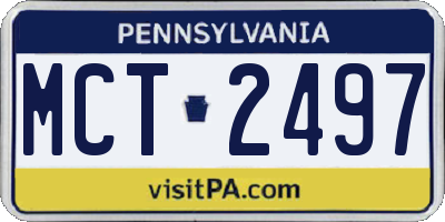 PA license plate MCT2497