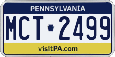 PA license plate MCT2499