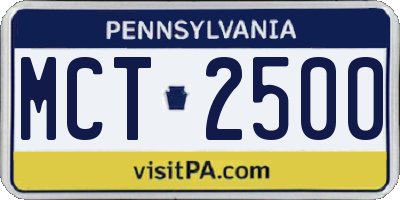 PA license plate MCT2500