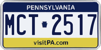 PA license plate MCT2517