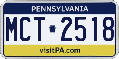 PA license plate MCT2518