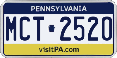 PA license plate MCT2520