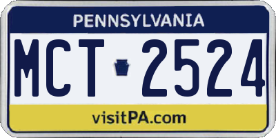 PA license plate MCT2524