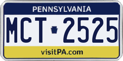 PA license plate MCT2525