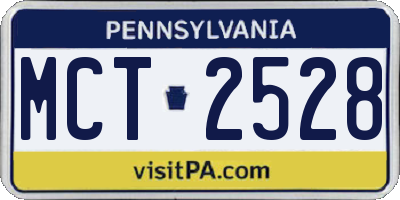 PA license plate MCT2528