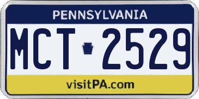 PA license plate MCT2529