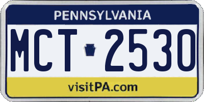 PA license plate MCT2530