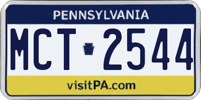 PA license plate MCT2544