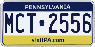 PA license plate MCT2556
