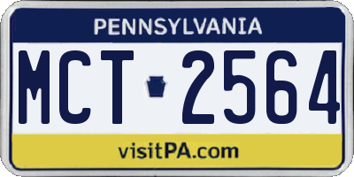 PA license plate MCT2564