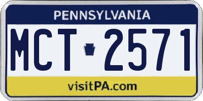 PA license plate MCT2571