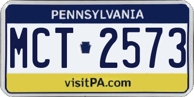PA license plate MCT2573