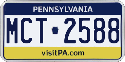 PA license plate MCT2588