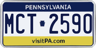 PA license plate MCT2590