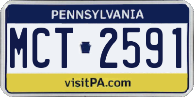 PA license plate MCT2591
