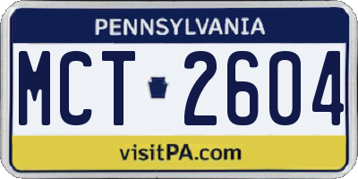 PA license plate MCT2604