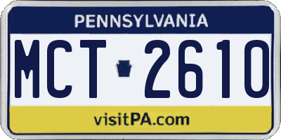 PA license plate MCT2610