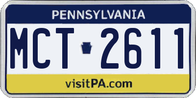 PA license plate MCT2611