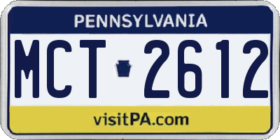 PA license plate MCT2612
