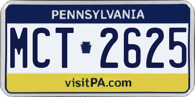PA license plate MCT2625