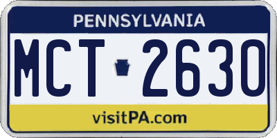PA license plate MCT2630