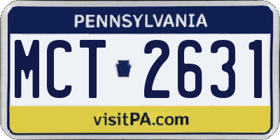 PA license plate MCT2631