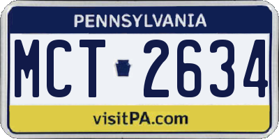 PA license plate MCT2634