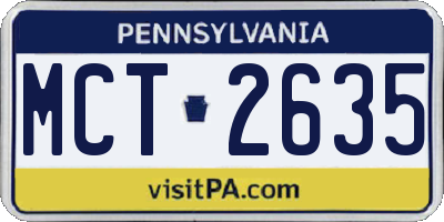 PA license plate MCT2635