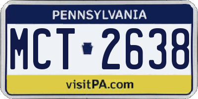 PA license plate MCT2638