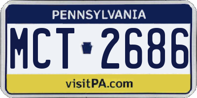 PA license plate MCT2686