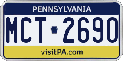 PA license plate MCT2690