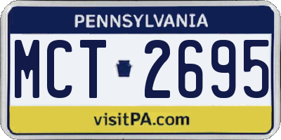 PA license plate MCT2695