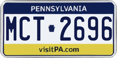 PA license plate MCT2696