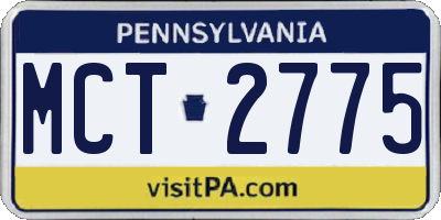 PA license plate MCT2775