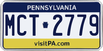PA license plate MCT2779