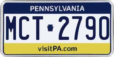 PA license plate MCT2790