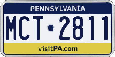 PA license plate MCT2811