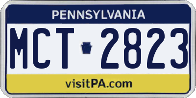 PA license plate MCT2823