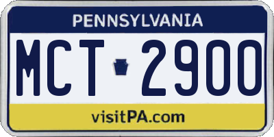 PA license plate MCT2900