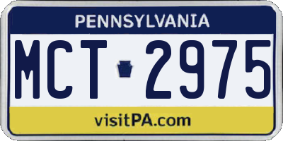 PA license plate MCT2975