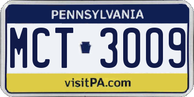 PA license plate MCT3009