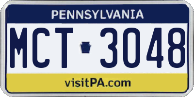 PA license plate MCT3048