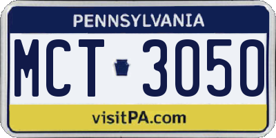 PA license plate MCT3050