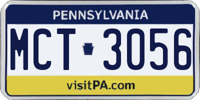 PA license plate MCT3056
