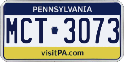 PA license plate MCT3073